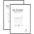 A4 Photo Frame,2 Pack-21x30cm Black Picture Frame,Certificate Frame for Wall Mount or Table Top Display,Set of 2