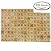 Produktbild Paxcoo 130 Stück Holz Scrabble Fliesen Brief Spiel komplett Satz für Kunsthandwerk Anhänger und Rechtschreibung