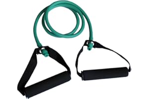 RONGJ Toweter Pilates Fitness-Tube Elastica di Resistenza per Fitness con Maniglie (Verde)
