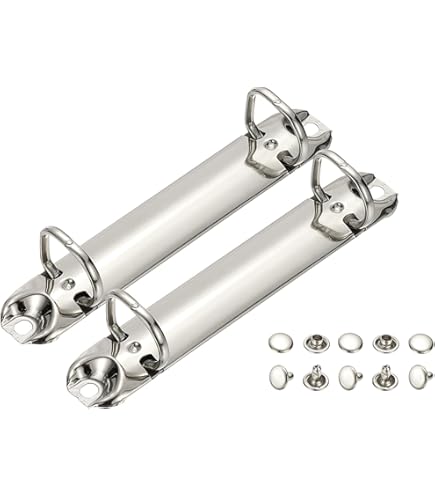 Sixfolo 10 Stück 2 Ring Binder Mechanismus D-Förmige Ringbuchmechanik Metallclip Ringe zum Buchbinden Lose Blatt Buchring 30 mm für Papieraufbewahrung,Ordner,Planer(122 mm Länge