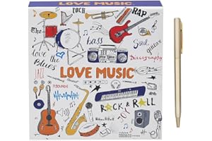THE LEONARDO COLLECTION Lesser & Pavey Love Music Memo Block For Notes | High Grade Papers Memo Block To Block Calenders and Important Events | To Do List Notebooks For Journal and Short Notes - Love Music