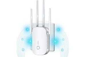PHAVN Repetidor WiFi, Amplificador WiFi 1200Mbps Repetidor Extensor de Red WiFi 5GHz y 2.4GHz Banda Dual Extensor de WiFi Apoyo Modo Repetidor/Ap/Router, Repetidor WiFi con Puerto Ethernet, 4*3dBi Antenas