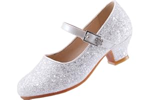 EIGHT KM Ragazze Tacco Alto Pattini di Vestito Mary Jane Principessa Festa di Nozze Pompa Scarpe EKM7015 Cinderella Bianco Taglia EU 36