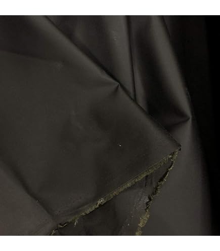 Walker And Hawkes Tessuto Cera Cotone: Tela Cerata Impermeabile 100% Cotone – Nero, Finitura Morbida (1 Metro – 100x150cm)