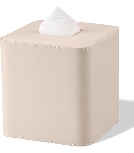 Black Tissue Box Cover,KEZNGUU Tissue Box Holder with Magnetic