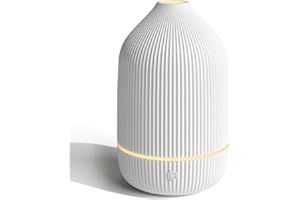 SALUBRITO Essential Oil Diffuser, 100ml Ultrasonic Aroma Diffuser for Essential Oil with Auto Shut-Off, 7 Colour LED Lights, Cool Mist Humidifier for Home, Office, Bedroom, White