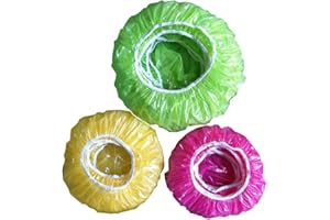 IWILCS Kunststoff Lebensmittel Abdeckung, 60 Stück Schüsseln Tassen Abdeckhauben, Wiederverwendbar Lebensmittel Abdeckung für Gemüse Frischeschutz oder für Zuhause, Hotel Duschkappe