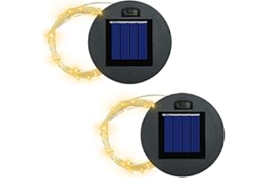 LIFEMET Solar Lights Replacement Top - Solar Panels for Garden Lights, Watering Can Warm Lights Units Replacement, Solar Lantern Replacement Lid LED IP65 Waterproof, DIY Replacement Decor Light