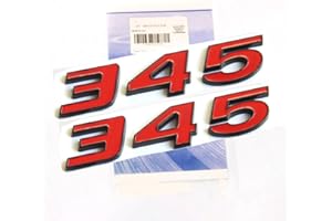 Yoaoo 2 x OEM 345 Emblem 345 Badge Legierung Aufkleber 3D Logo Ersatz für 345 Badge BZ