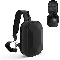 JSVER Tragetasche Kompatibel Mit Oculus/Meta Quest 3/Quest 3S Und Official Elite Strap(einziger Official),Tasche Für Vision Pro/Quest 2,VR Headset Case Für Gamepad Controller Und Zubehör-Schwarz
