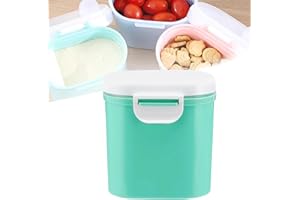 DXIA Milchpulver Spender, Milchpulver Aufbewahrung, Tragbarer Baby Milchpulver Behälter, Einhandbedienung, Abnehmbar, für Getreide, Milchpulver, Snacks (Grün-800ml)