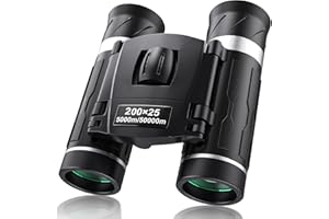 FLYANT 200x25 Compact Binoculars for Adults and Kids, High Powered Mini Pocket Binocular, Small Portable Binoculars Ideal Essentials for Travel, Camping, Bird Watching, Cruise, Concert, Football
