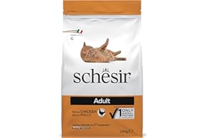 Schesir Adult, Alimento Secco Completo per Gatti Adulti, Ricco in Pollo, Vitamine Aggiunte, Senza Conservanti e Coloranti, 1,5 kg