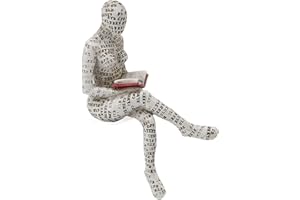 Buachois Figur Deko für Regal, 18 x 11 x 7 cm Kleine Lesende Frauen Geformte Skulptur Personalisiertes Handbemalte Lesen Bösewicht Desktop Bücher Regal Handwerk Statue