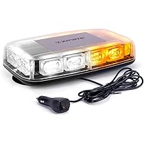 Strobe Lights For Trucks Xprite 72 LED Strobe Beacon Light - White & Amber, Magnetic Roof Mount For Trucks & Emergency Vehicles Strobe Light Bar - Foto 4