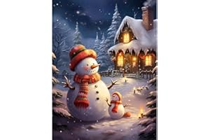 Rheskbecy Christmas Diamond Painting Set für Erwachsene,DIY 5D diamond painting weihnachten bilder Schneemann,Diamond Painting für Kinder,Home Wall Decor 30x40cm