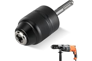 ODDMART 2-13MM Keyless Drill Chuck Adapter, 1/2-20UNF Detachable Heavy Duty Quick Change Drill Chuck with SDS Shank Adaptor Rotary Hammer Mental Conversion Tool for Electric Hand Drill Percussion Drilling
