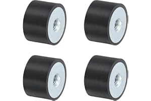 QUARKZMAN 4 Pezzi 30 x 20mm M8 Ammortizzatori in Gomma Supporti Filettatura Femmina, Supporti Isolanti Antivibrazione Sostituisce Cuscinetti Antivibranti Blocco Base Piatto Silenzioso