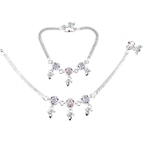 Shree Shobha Collection Silver Anklet Jewellery For Women Chandki ...