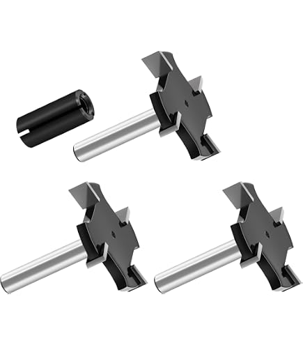 Fresa Per Spoilboard ROOCK, Diametro Taglio 5.1 Cm, Codolo 1/2", 3 Ali, Con Lame In Metallo Duro Sostituibili, Per Legno - 2