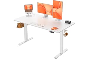 ‎ERGEAR ErGear Elektrisch Höhenverstellbarer Schreibtisch 140x70 cm, Schreibtisch Höhenverstellbar mit 4 Memory-Funktion, Gaming Tisch mit Vierteilige Tischplatte