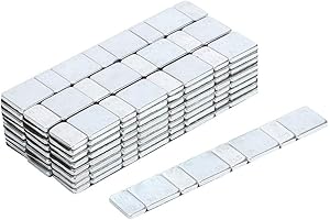 KIMISS 25pcs Car Wheel Balancing Weights Self Adhesive Wheel Balance Weights Silver Adhesive Tire Balancing Stick on Wheel Weights Metal Wheel Hub Balancing Blocks Car Tire Weight Balancer 5g+10g