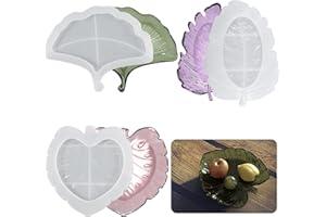 TROYSINC Blätter Silikonform Tropische Blätter Resin Gießform Tablett,Epoxidharz Formen Tray DIY Obsttablett Untersetzer Tablett Gießform Kit