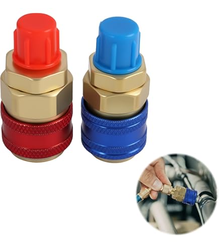 Recharge Climatisation Voiture 1234yf Raccord Clim Voiture R134a Coupleurs Rapides Double Connexion - Adaptateur R1234yf Vers R134a Pour Climatisation Auto Raccord 1234yf