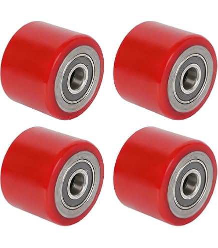 GALET TRANSPALETTE GERBEUR POLYURÉTHANE ROUGE 82 x 60