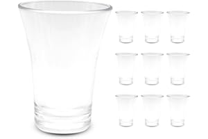 DOJA Barcelona | Verre a Shot | Pack 9 | Shooter Plastique Transparent 4CL | 60X46,5X2 mm | en Polycarbonate | Verre Incassable Reutilisable | pour Verre a Vin Plastique, Verrine Plastique Aperitif