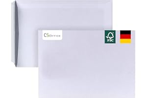‎CS WEBKONTOR MADE IN GERMANY 25 Briefumschläge C5 haftklebend ohne Fenster CS Webkontor - Umschläge aus 90 g/m² Kraftpapier - C5 Umschlag in weiß für Briefe, Geschäftspost, tägliche Korrespondenz, Mailings usw.