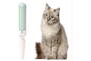 ZOUWEL Rouleau Poils Animaux, Brosse Anti Poils Animaux, réutilisable avec Base autonettoyante pour Poils d'animaux, Brosse adhésive pour Animaux domestiques Chiens, Chats, vêtements(Blanc)