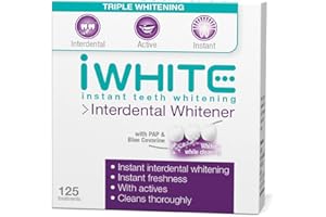 iWhite Zahnseide – Sofortige interdentale Zahnaufhellung – Hellt auf und stärkt die Zähne – Sofortige Frische und gründliche Zahnreinigung – Beseitigt interdentale Verfärbungen, 125 Behandlungen