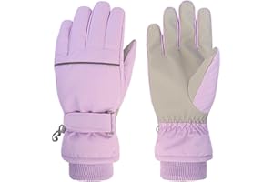 Azarxis Dziecięce rękawice narciarskie, zimowe, wodoodporne, wiatroszczelne, ciepłe, do ekranu dotykowego, snowboardowe, dla chłopców i dziewcząt