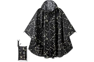 Royalotic Rain Poncho Reusable Adult Waterproof Hood Raincoat Packable Rain Jacket Zipper Rainwear Lightweight Cape with Pocket