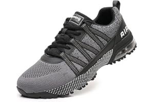 SNUGNAP Zapatillas Running Hombre Mujer Deporte Ligero Fitness Deportivas Gym Zapatos para Gimnasio Correr Sneakers Transpirables Casual Trail Athletic Negro Verde EU 34-46