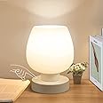Aozebre Touch Bedside Table Lamp, 3 Way Dimmable Bedside Lamp with White Opal Glass Lamp Shade, Touch Table Lamp for Bedroom Nightstand, Living Room, Dorm, Home Office