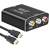 AMANKA HDMI vers RCA Convertisseur HDMI vers AV 3RCA Composite CVBS Vidéo Audio Adaptateur Prenant en Charge PAL/NTSC avec Câ