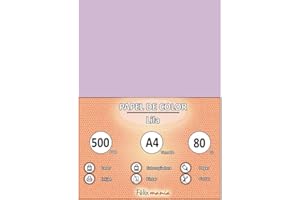 FELIXMANIA Pack 500 Papel de Color Tamaño A4 80g Lila