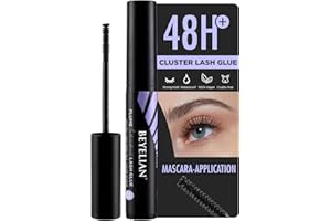 Cluster Lash Glue Mascara Wand,Individual Eyelash Glue for DIY Eyelash Extension Use Super Strong Hold Latex Free Eyelash Adhesive by BEYELIAN