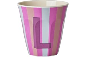 ReWu Rice Melmain Becher Medium Jungen - Buchstabe L - Kinderbecher Campingbecher Campnggeschirr Trinkbecher Melamingeschirr Bruchsicher BPA-Frei 250ml