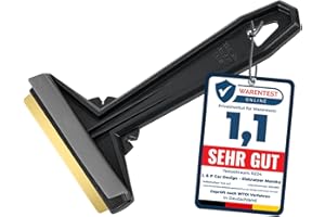 L & P CAR DESIGN Grattoir pare Brise Voiture - rapide, sans effort et efficace - Murska - Raclette pare Brise Voiture - lame en laiton - Premium HIPS - Gratte pare Brise Voiture Finlande L&P A054 Noir Gris