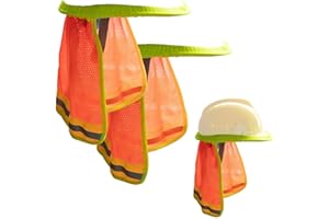 MOREEULSI 2 Piezas Parasol De Cuello De Malla De ala Completa, 44x27.5cm Parasol Casco Seguridad Protector Solar para Casco Obra Protector, Casco Sombra Protección Solar, Sombra para El Cuello del Casco