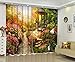 Produktbild 3D Verdunkelungs Fenster Vorhänge, Bunte Blumen im Garten ,2er-Set Verdunkelungsgardine Für Wohnzimmer Schlafzimmer Küche,(1.32mx1.6mx2pcs)