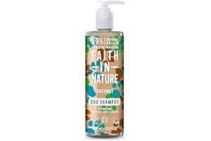 Faith In Nature Natural Coconut Dog Shampoo, Vegan & Cruelty Free, No SLS or Parabens, Detangling, For Curly Coats, 400ml