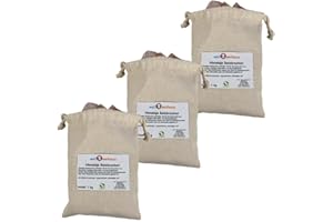‎SUDOREWELL SudoreWell® Solebrocken Salzbrocken rosa Steinsalz aus der Salt Range Pakistan - 3 x 1,0 kg Baumwoll-Beutel
