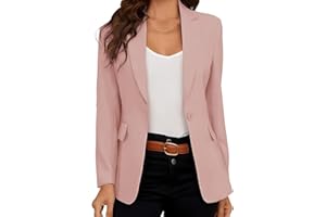 DayaEmmoTQ Blazer Femme Élégant Casual Veste de Costume Business Revers Slim Manches Longues Bureau Costume Manteau