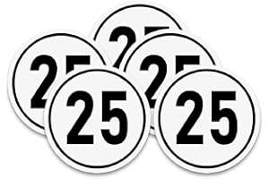 JIAWAGGAG Aufkleber Geschwindigkeits Schild 25 kmh schild aufkleber nach §58 StVZO 25 kmh schild aufkleber für PKW Traktor LKW Pferdeanhänger Anhänger Wohnwagen (5)