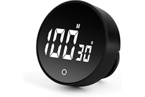 KEWUZY Timer Cucina, 199M 59S con Display Digitale a LED Magnetico, per l'Ufficio Palestra in Classe Domestica, Positivo Conto Alla Rovescia (Nero)