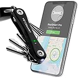 KeySmart Pro - Portachiavi compatto con luce LED e tecnologia smart Tile, localizza e trova chiavi e telefono via bluetooth (